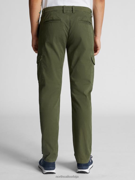 растезљиве панталоне од габардина шумска ноћ одећу мушкарци PDV4J1343 North Sails