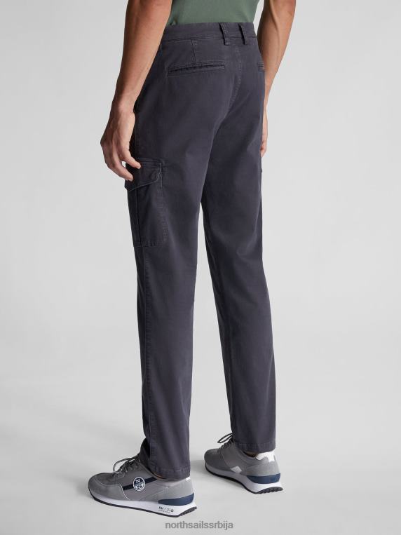 растезљиве панталоне од габардина асфалт одећу мушкарци PDV4J1345 North Sails