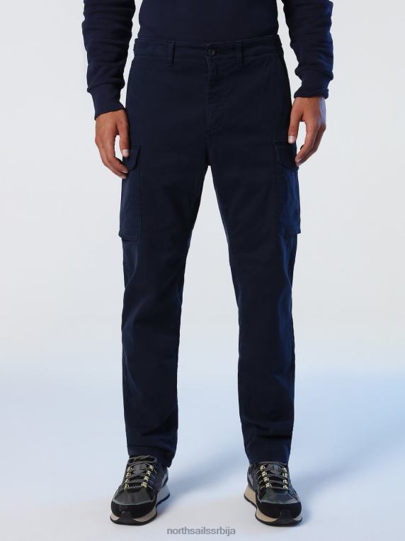 габардин карго панталоне Морнарско плаво одећу мушкарци PDV4J744 North Sails