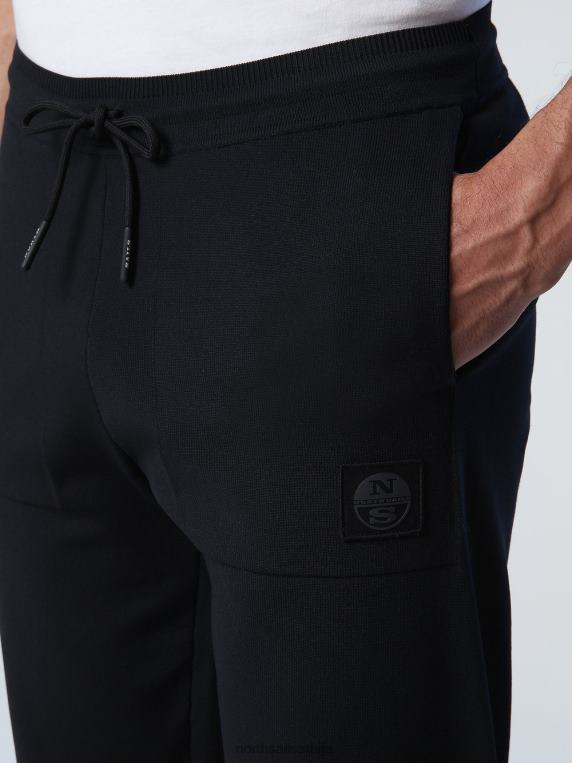 панталоне од рециклиране тканине црн одећу мушкарци PDV4J831 North Sails