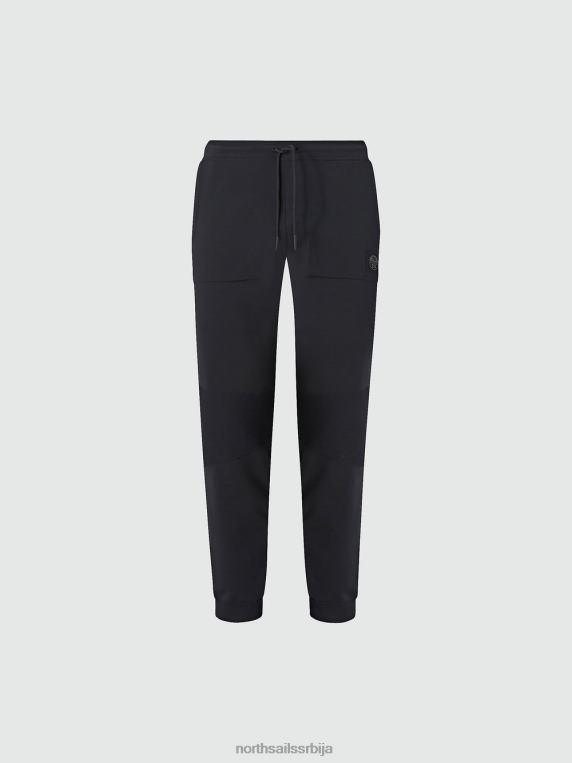 панталоне од рециклиране тканине црн одећу мушкарци PDV4J831 North Sails