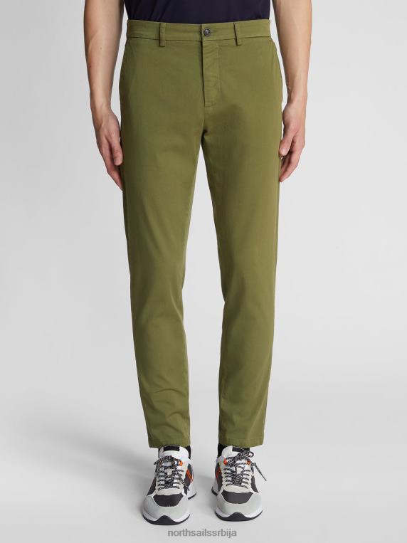 Слим фит цхинос дефенсе 1895 маслинасто зелена одећу мушкарци PDV4J1173 North Sails