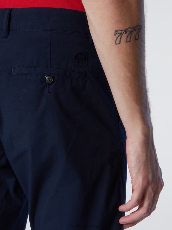 дефанзивац поплин цхинос Морнарско плаво одећу мушкарци PDV4J312 North Sails