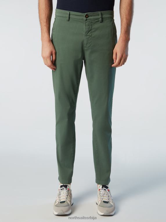 дефанзивац габардин цхинос војнички зелени одећу мушкарци PDV4J325 North Sails