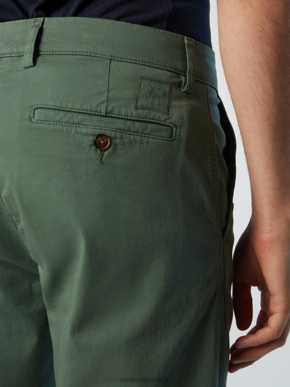 дефанзивац габардин цхинос војнички зелени одећу мушкарци PDV4J325 North Sails