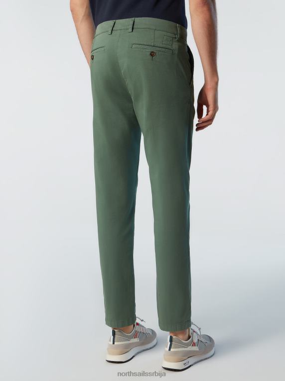 дефанзивац габардин цхинос војнички зелени одећу мушкарци PDV4J325 North Sails