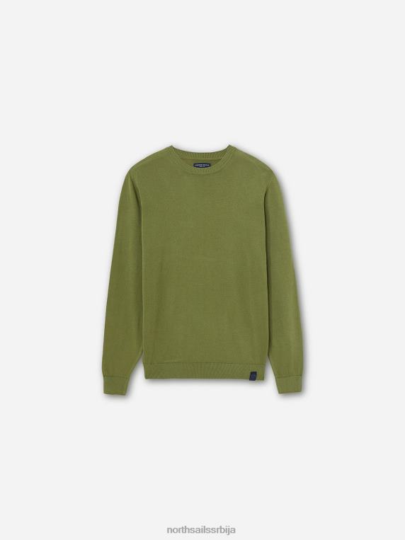 памучни џемпер маслинасто зелена одећу мушкарци PDV4J1063 North Sails