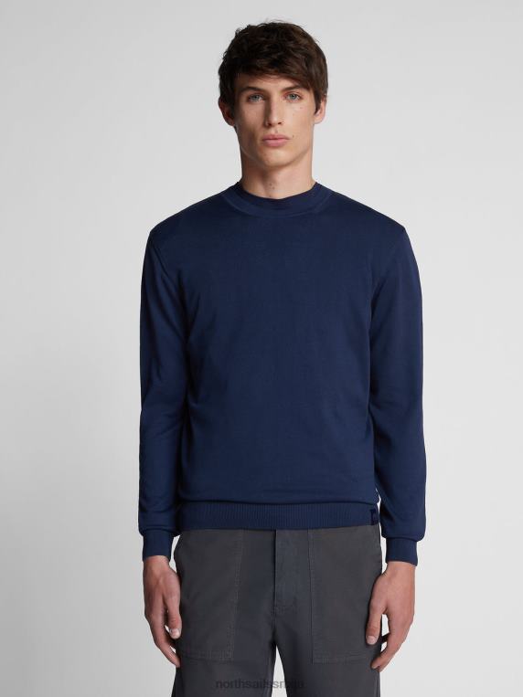 памучни џемпер Морнарско плаво одећу мушкарци PDV4J1065 North Sails