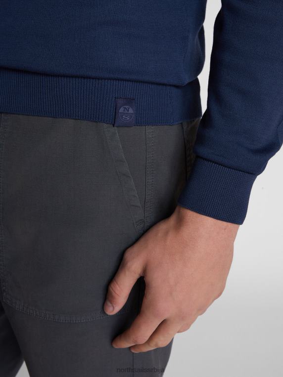 памучни џемпер Морнарско плаво одећу мушкарци PDV4J1065 North Sails