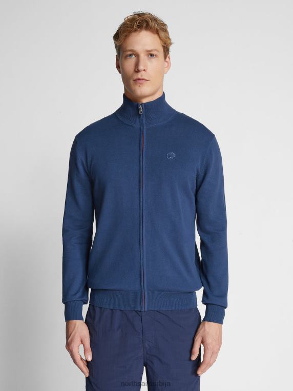 кардиган са високим изрезом тамни тексас одећу мушкарци PDV4J1066 North Sails