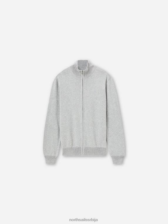 кардиган са високим изрезом сиви меланж одећу мушкарци PDV4J1067 North Sails