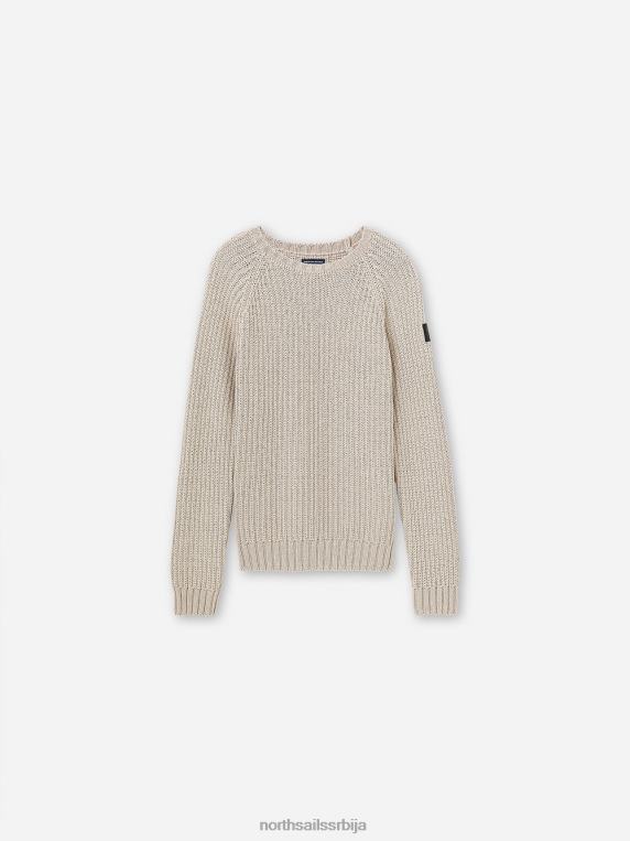 џемпер са великим изрезом беж одећу мушкарци PDV4J1102 North Sails