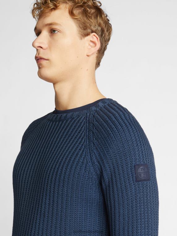 џемпер са великим изрезом Морнарско плаво одећу мушкарци PDV4J1104 North Sails