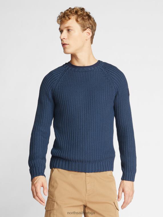 џемпер са великим изрезом Морнарско плаво одећу мушкарци PDV4J1104 North Sails