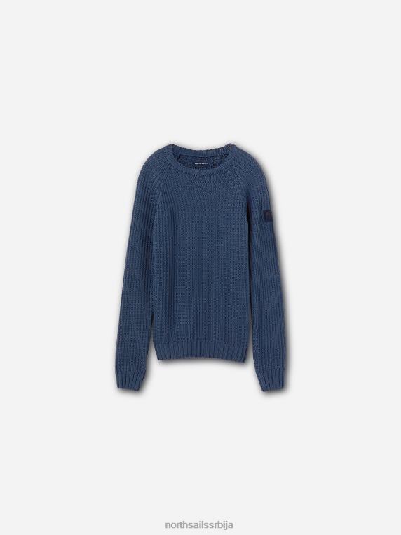 џемпер са великим изрезом Морнарско плаво одећу мушкарци PDV4J1104 North Sails