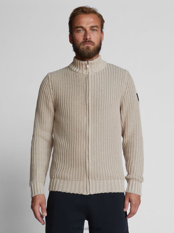 кардиган са рајсфершлусом беж одећу мушкарци PDV4J1240 North Sails