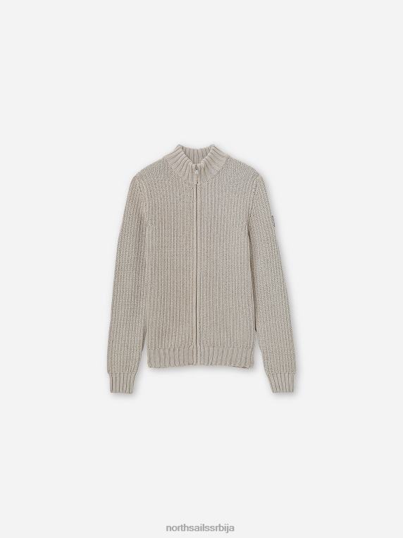 кардиган са рајсфершлусом беж одећу мушкарци PDV4J1240 North Sails