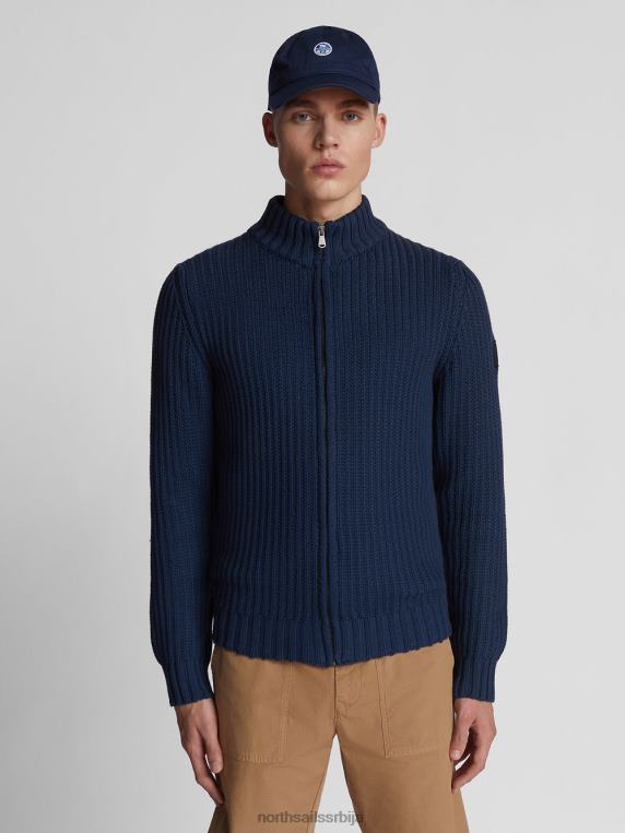 кардиган са рајсфершлусом Морнарско плаво одећу мушкарци PDV4J1241 North Sails