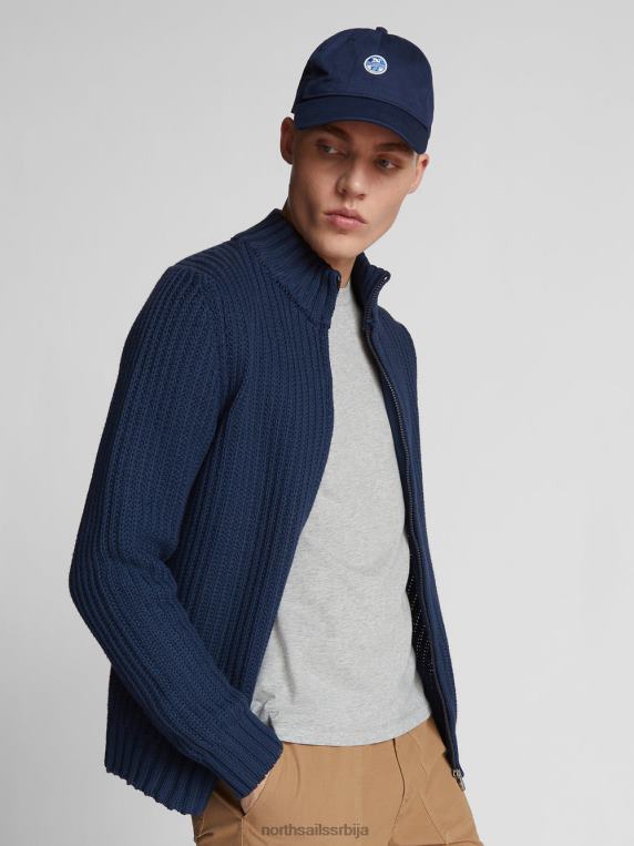 кардиган са рајсфершлусом Морнарско плаво одећу мушкарци PDV4J1241 North Sails