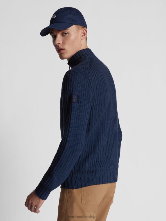 кардиган са рајсфершлусом Морнарско плаво одећу мушкарци PDV4J1241 North Sails
