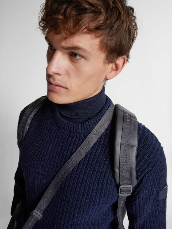 рибарски ребрасти џемпер Морнарско плаво одећу мушкарци PDV4J1299 North Sails