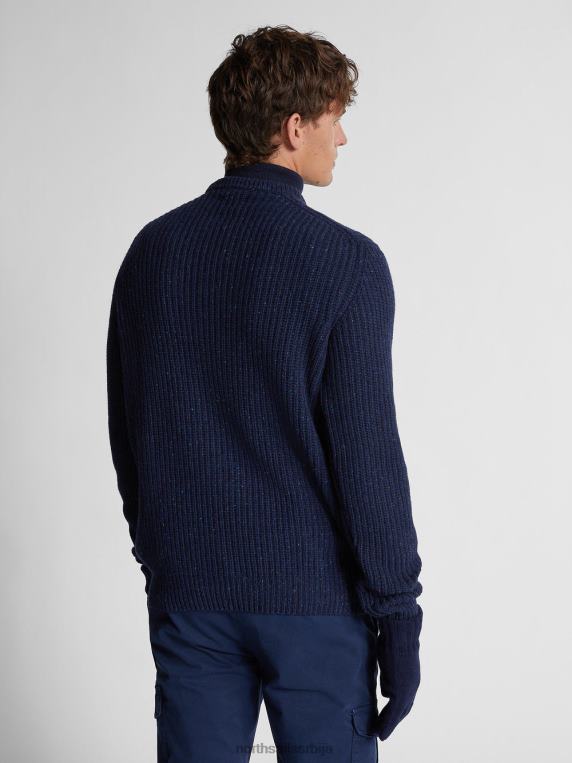 рибарски ребрасти џемпер Морнарско плаво одећу мушкарци PDV4J1299 North Sails