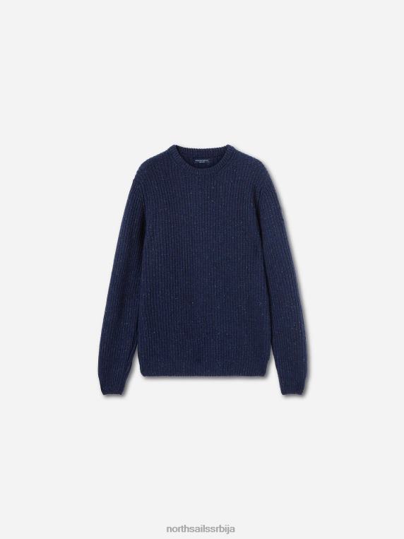 рибарски ребрасти џемпер Морнарско плаво одећу мушкарци PDV4J1299 North Sails