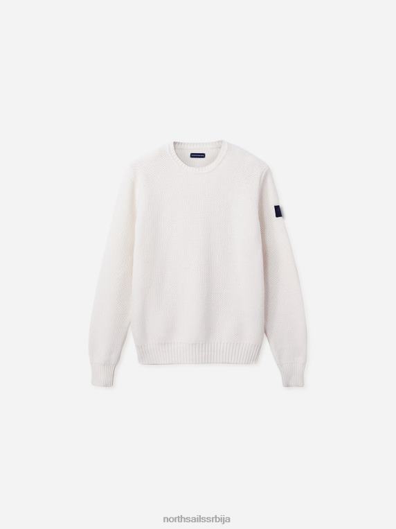 џемпер од памука и вуне марсхмаллов одећу мушкарци PDV4J1307 North Sails