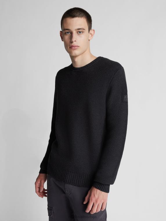 џемпер од памука и вуне тамно сиви меланж одећу мушкарци PDV4J1310 North Sails