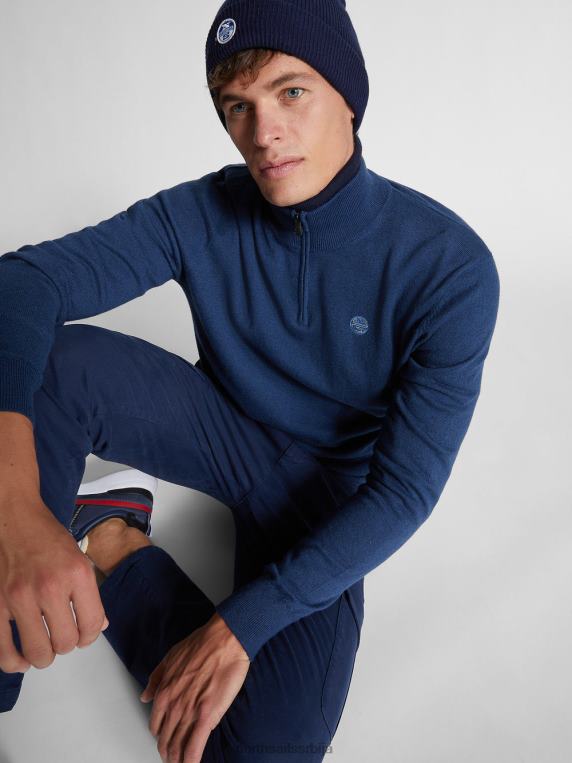 џемпер са рајсфершлусом посеидон меланге одећу мушкарци PDV4J1319 North Sails