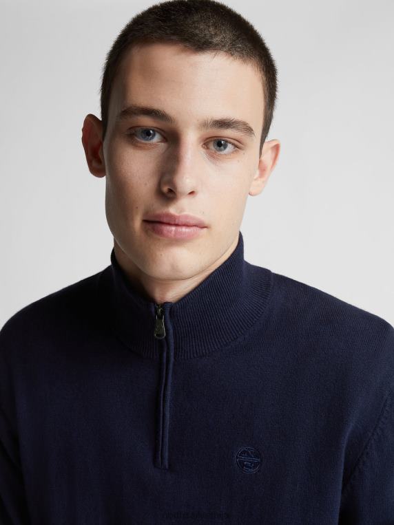 џемпер са рајсфершлусом Морнарско плаво одећу мушкарци PDV4J1320 North Sails