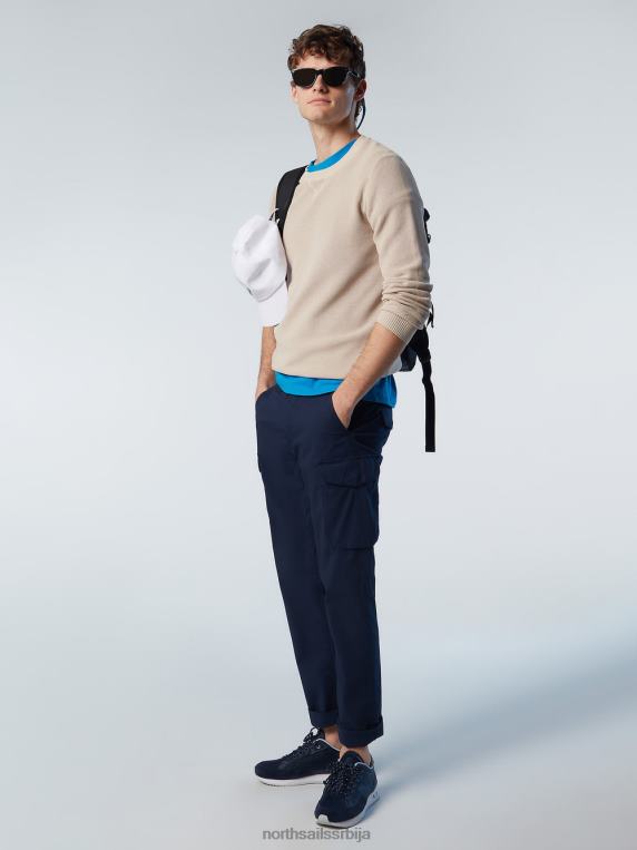 органски памук са округлим изрезом беж одећу мушкарци PDV4J242 North Sails