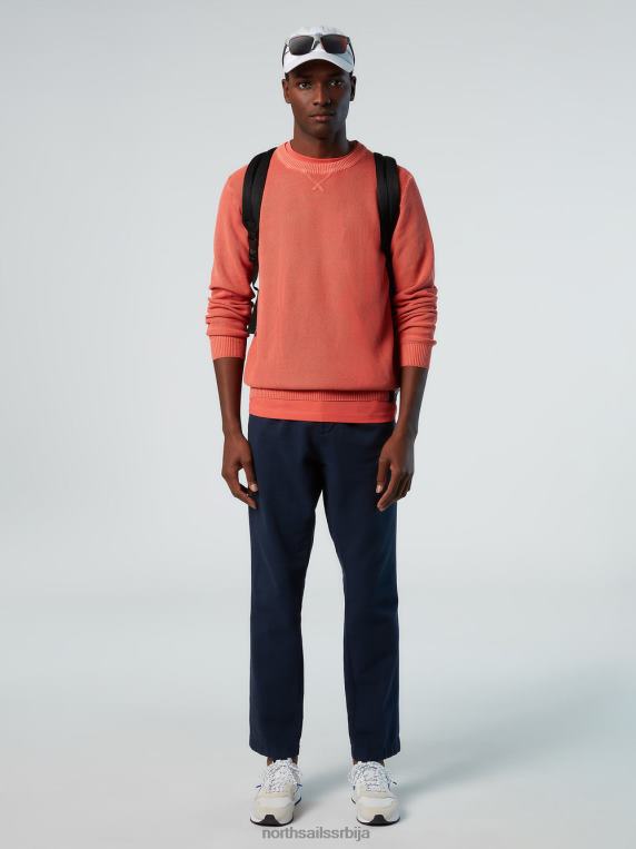 органски памук са округлим изрезом зачињени корал одећу мушкарци PDV4J243 North Sails