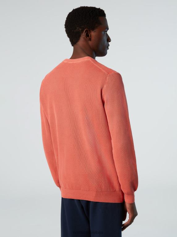 органски памук са округлим изрезом зачињени корал одећу мушкарци PDV4J243 North Sails