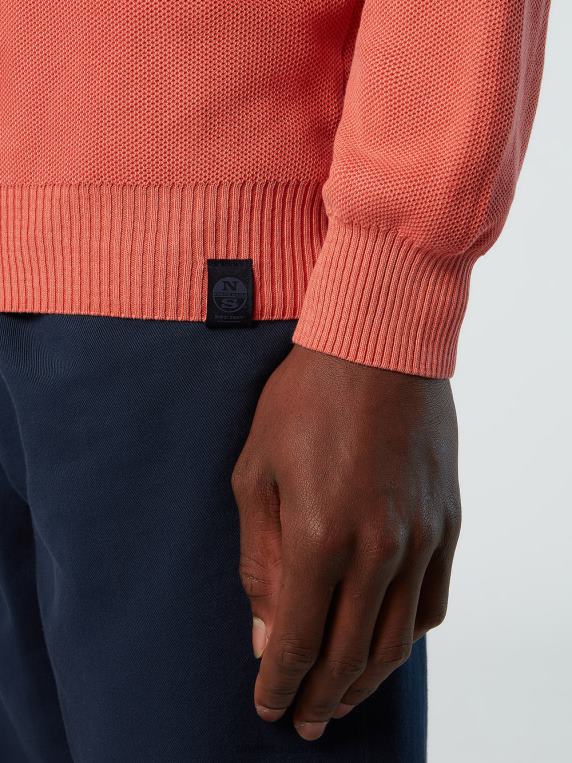 органски памук са округлим изрезом зачињени корал одећу мушкарци PDV4J243 North Sails