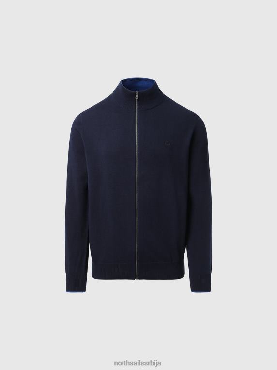кардиган са пуним патентним затварачем Морнарско плаво одећу мушкарци PDV4J250 North Sails