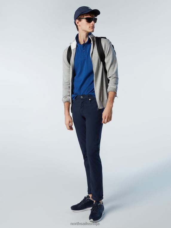 кардиган са пуним патентним затварачем сиви меланж одећу мушкарци PDV4J251 North Sails