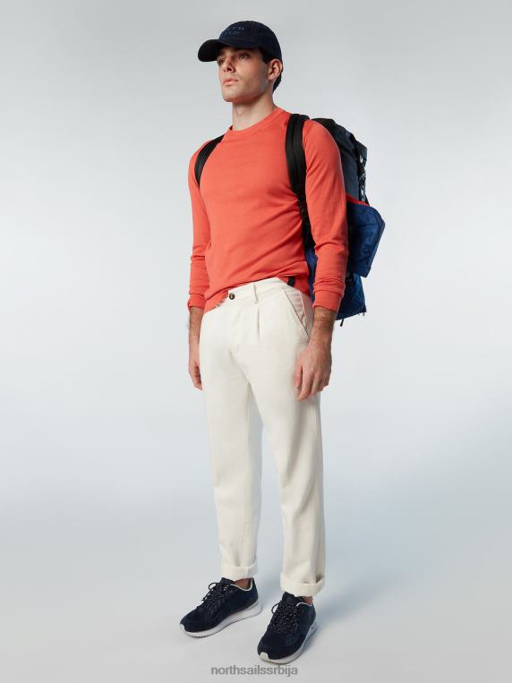 џемпер са округлим изрезом нов зачињени корал одећу мушкарци PDV4J252 North Sails