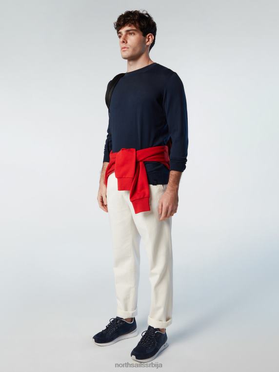 џемпер са округлим изрезом нов Морнарско плаво одећу мушкарци PDV4J254 North Sails