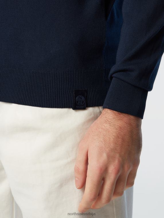 џемпер са округлим изрезом нов Морнарско плаво одећу мушкарци PDV4J254 North Sails