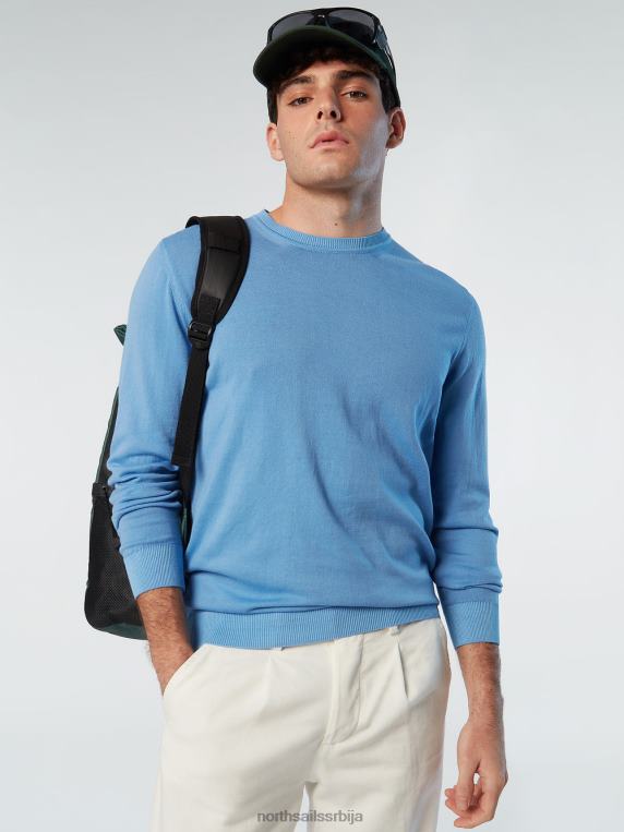 џемпер са округлим изрезом нов различка плава одећу мушкарци PDV4J256 North Sails