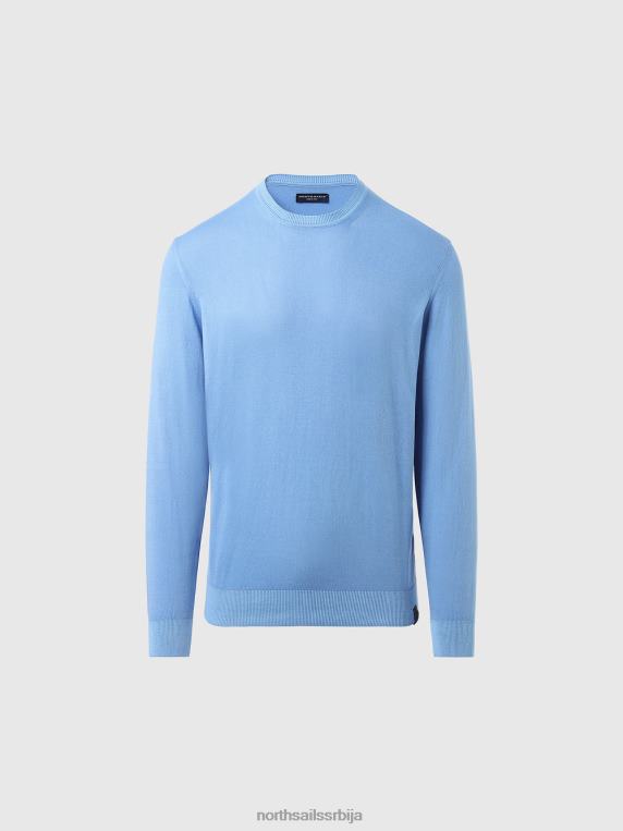 џемпер са округлим изрезом нов различка плава одећу мушкарци PDV4J256 North Sails