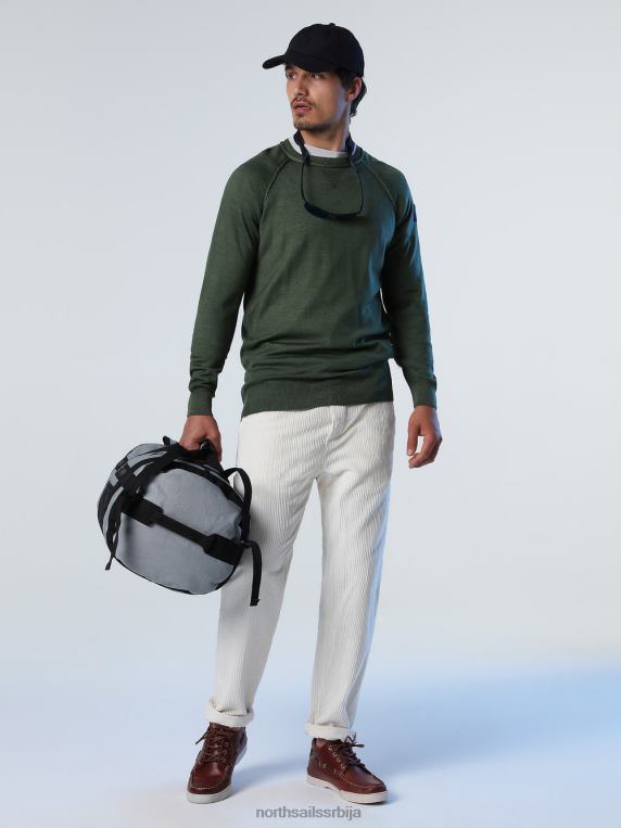 џемпер са в-уметком бронзано зелена одећу мушкарци PDV4J723 North Sails