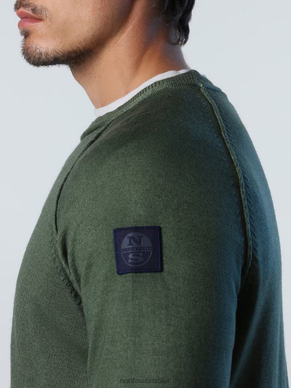 џемпер са в-уметком бронзано зелена одећу мушкарци PDV4J723 North Sails