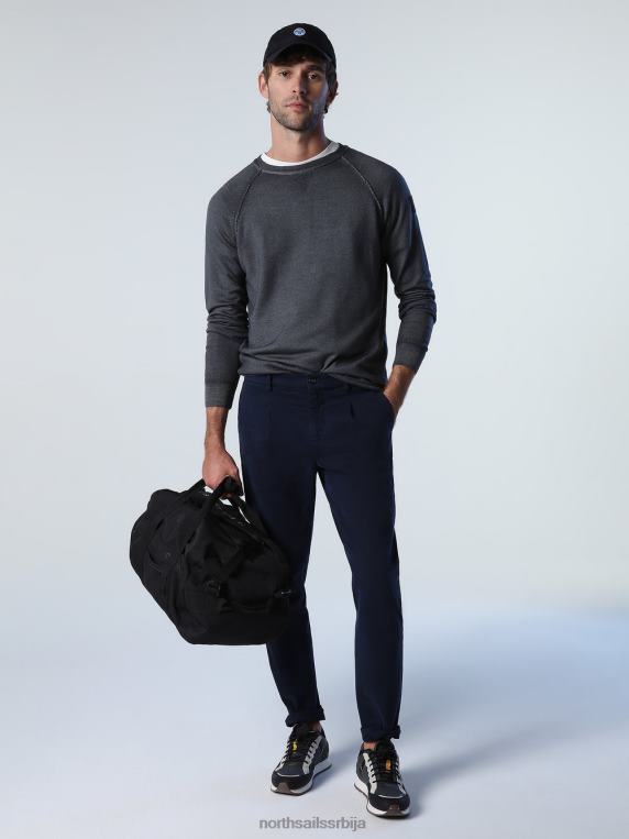 џемпер са в-уметком црн одећу мушкарци PDV4J724 North Sails