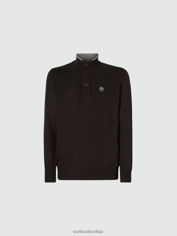 џемпер са дугмадима какао одећу мушкарци PDV4J726 North Sails