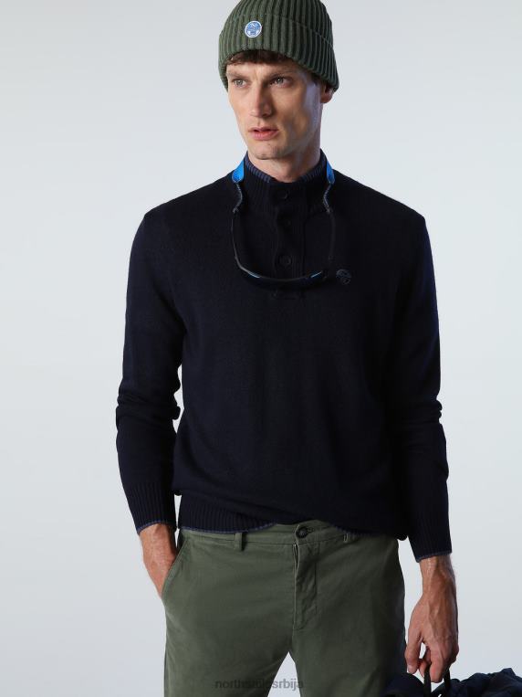 џемпер са дугмадима Морнарско плаво одећу мушкарци PDV4J728 North Sails
