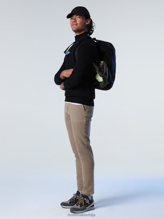 џемпер са рајсфершлусом црн одећу мушкарци PDV4J733 North Sails