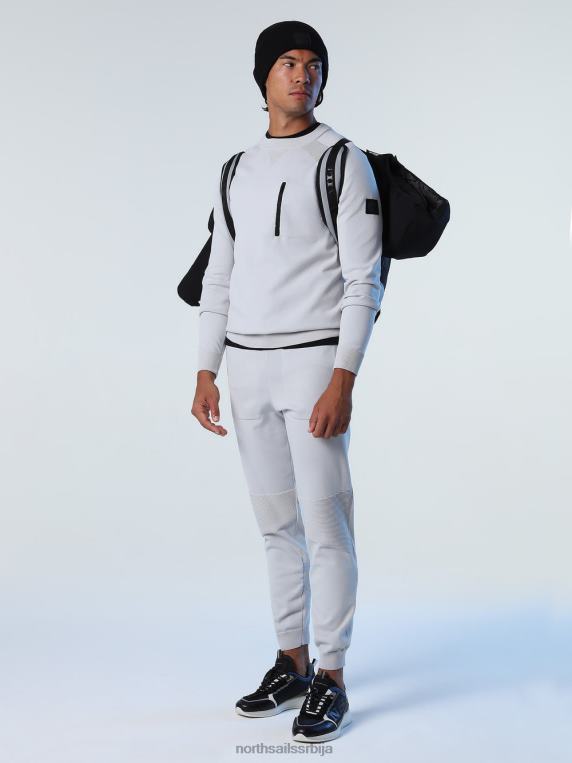 џемпер од рециклираног полиестера сивољубичаста одећу мушкарци PDV4J763 North Sails