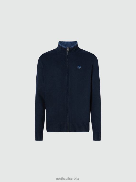 кардиган од еко кашмира Морнарско плаво одећу мушкарци PDV4J766 North Sails